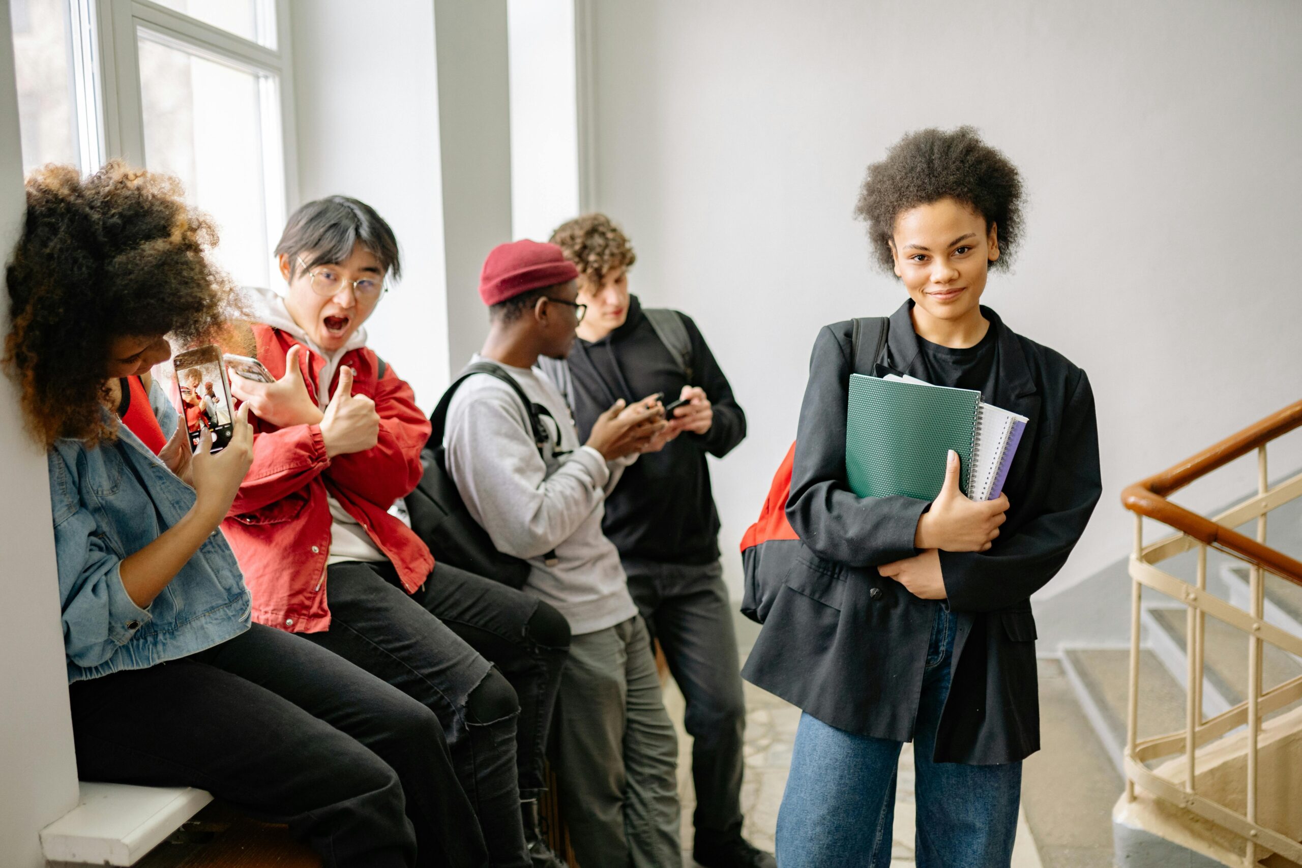 young teens at school