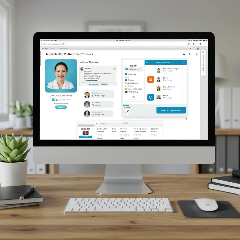 Telehealth platform interface highlighting features for teen therapy, emphasizing accessibility and engagement