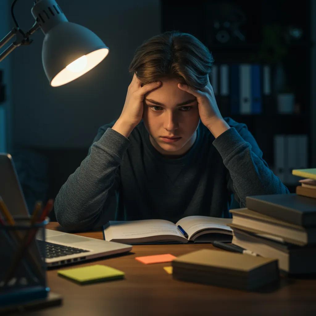 Teenager experiencing stress and anxiety related to lying